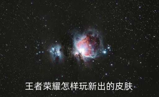 王者荣耀怎样玩新出的皮肤