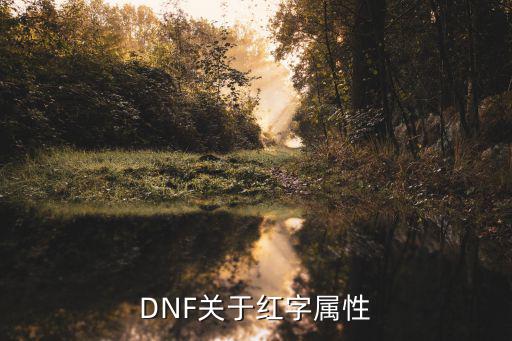 dnf雷剑红字打什么属性，DNF关于红字属性