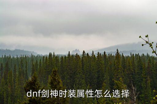 dnf剑神时装属性怎么选择