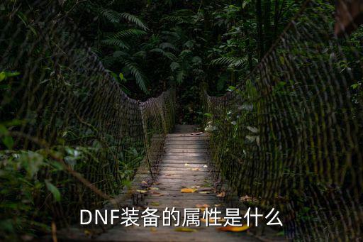 DNF装备的属性是什么
