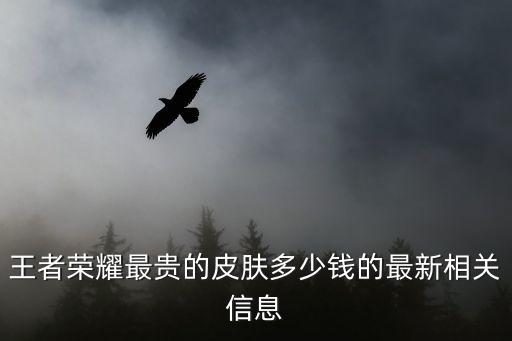 王者荣耀最贵的皮肤多少钱的最新相关信息