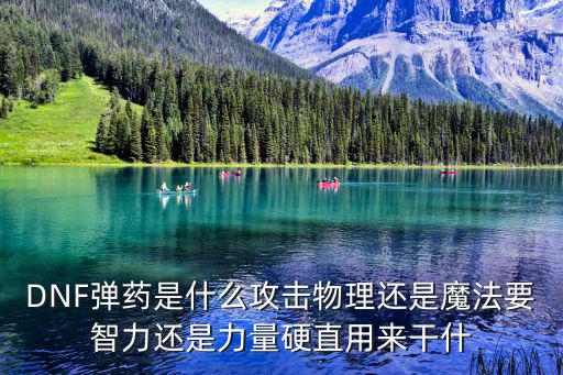 DNF弹药是什么攻击物理还是魔法要智力还是力量硬直用来干什