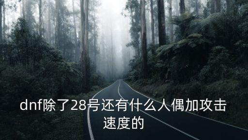 dnf除了28号还有什么人偶加攻击速度的