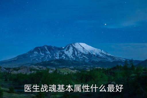 医生战魂基本属性什么最好