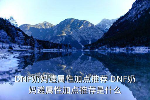 dnf奶妈黑鸭选什么属性，DNF奶妈遴属性加点推荐 DNF奶妈遴属性加点推荐是什么