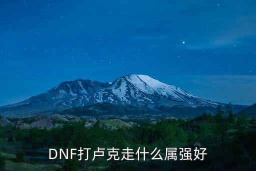 DNF打卢克走什么属强好