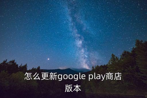 怎么更新google play商店版本