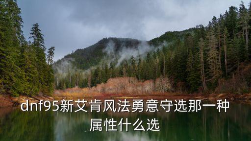 dnf95新艾肯风法勇意守选那一种属性什么选