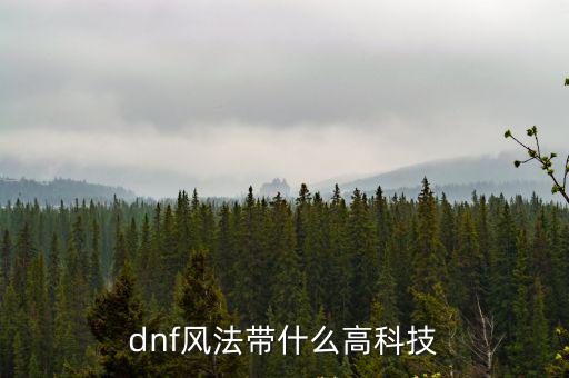 dnf风法带什么高科技