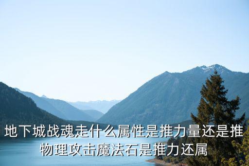 地下城战魂走什么属性是推力量还是推物理攻击魔法石是推力还属
