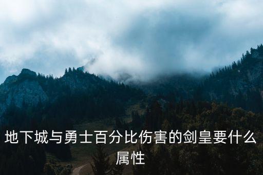 dnf剑皇技能换什么属性，地下城与勇士百分比伤害的剑皇要什么属性