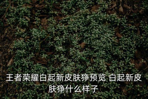 王者荣耀白起新皮肤狰预览 白起新皮肤狰什么样子