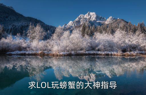 lol手游螃蟹怎么玩，英雄联盟螃蟹怎么出装天赋加点后期很凶么