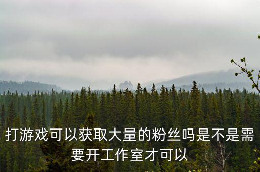 不够1000粉丝怎么投屏播手游，打游戏可以获取大量的粉丝吗是不是需要开工作室才可以