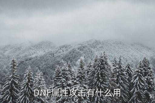 DNF属性攻击有什么用