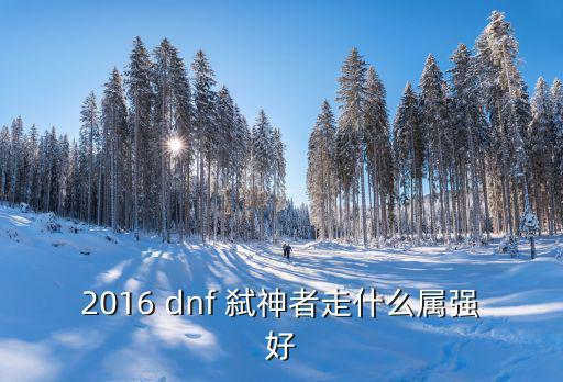 2016 dnf 弑神者走什么属强好