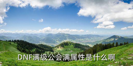DNF满级公会满属性是什么啊