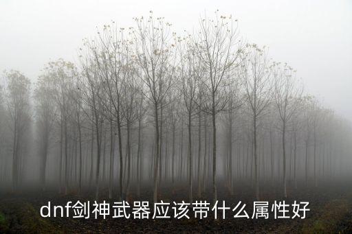 dnf剑神武器什么属性好，地下城剑魂武器什么属性好