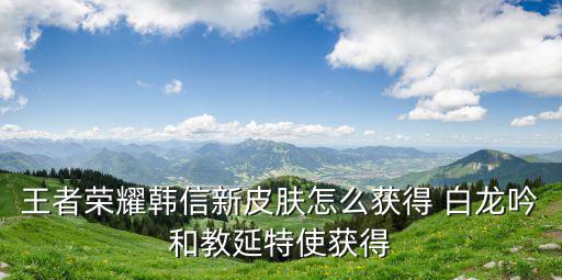 王者荣耀韩信新皮肤怎么获得 白龙吟和教延特使获得