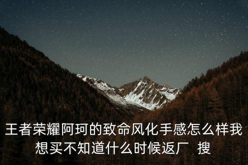 王者荣耀阿珂的致命风化手感怎么样我想买不知道什么时候返厂 搜