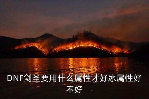 DNF剑圣要用什么属性才好冰属性好不好