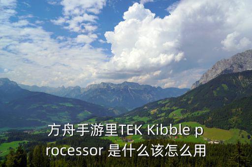 方舟手游多人版前期怎么发育，方舟手游里TEK Kibble processor 是什么该怎么用