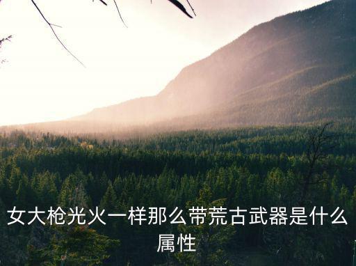 女大枪光火一样那么带荒古武器是什么属性