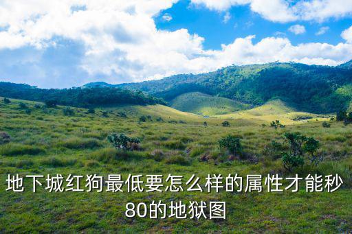 地下城红狗最低要怎么样的属性才能秒80的地狱图