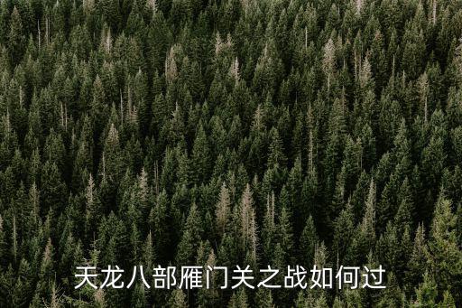 天龙八部雁门关之战如何过