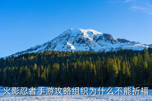 火影忍者手游攻略组织为什么不能祈福
