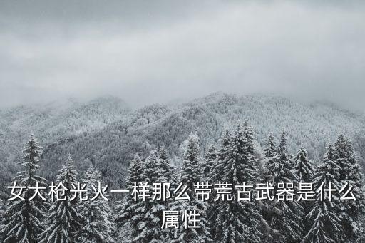 女大枪光火一样那么带荒古武器是什么属性