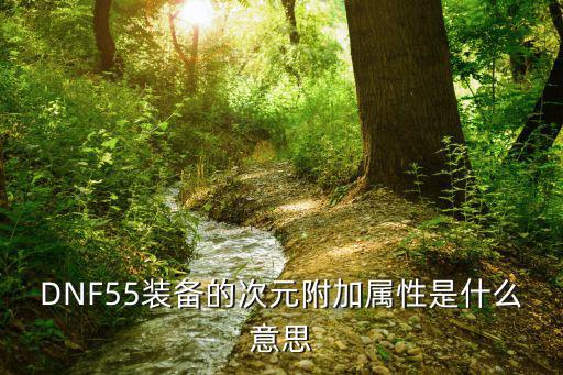 DNF55装备的次元附加属性是什么意思