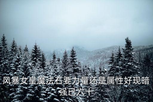 dnf风暴女皇堆什么属性，风暴女皇魔法石要力量还是属性好现暗强已六十