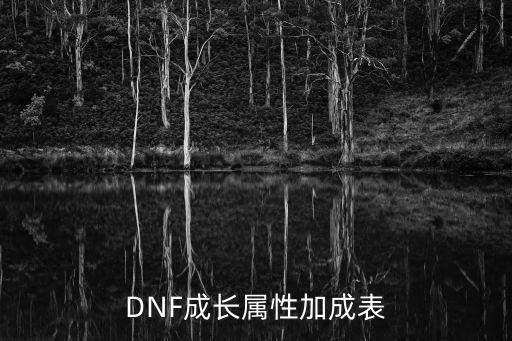 DNF成长属性加成表
