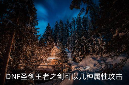 DNF圣剑王者之剑可以几种属性攻击