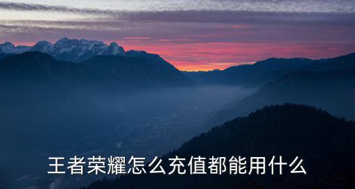 王者荣耀怎么充值都能用什么