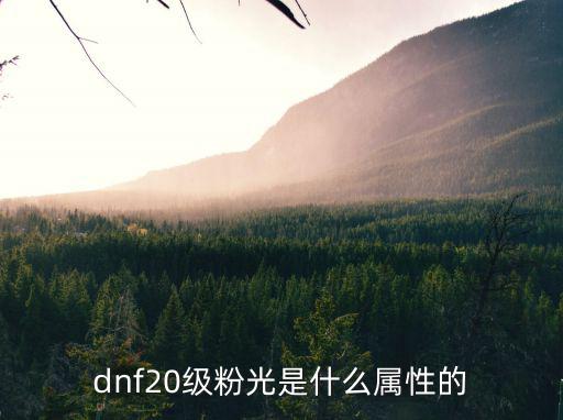 dnf20光属性有什么，DNF光属性有什么用