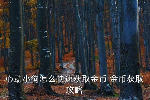 心动小狗怎么快速获取金币 金币获取攻略