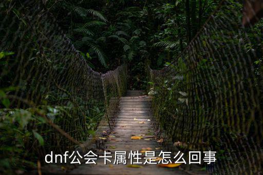 dnf公会卡属性是怎么回事