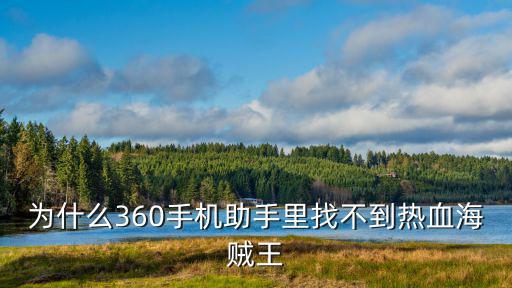 为什么360手机助手里找不到热血海贼王