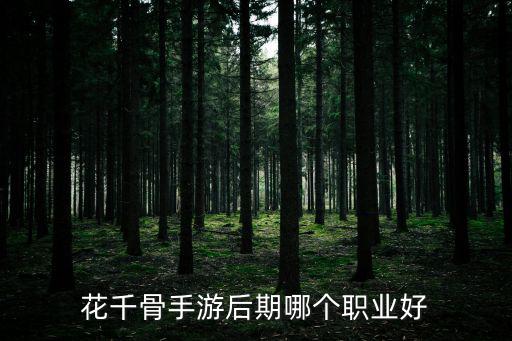 花千骨手游后期哪个职业好