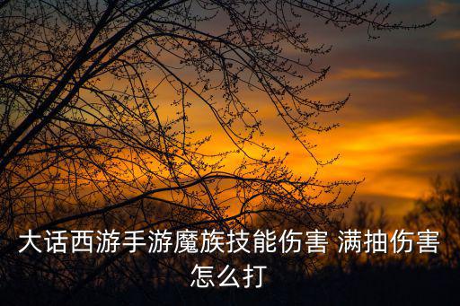 大话西游手游魔族技能伤害 满抽伤害怎么打