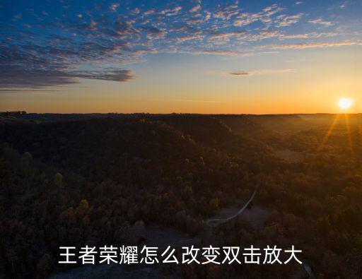 王者荣耀怎么改变双击放大