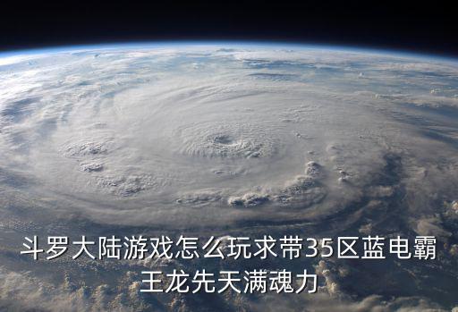 斗罗大陆游戏怎么玩求带35区蓝电霸王龙先天满魂力