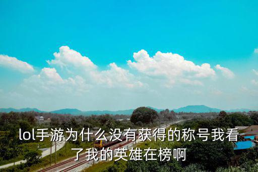 lol手游为什么没有获得的称号我看了我的英雄在榜啊