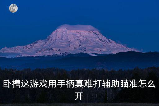 卧槽这游戏用手柄真难打辅助瞄准怎么开