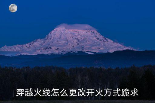 穿越火线怎么更改开火方式跪求