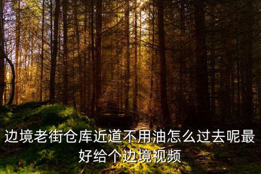 边境老街仓库近道不用油怎么过去呢最好给个边境视频