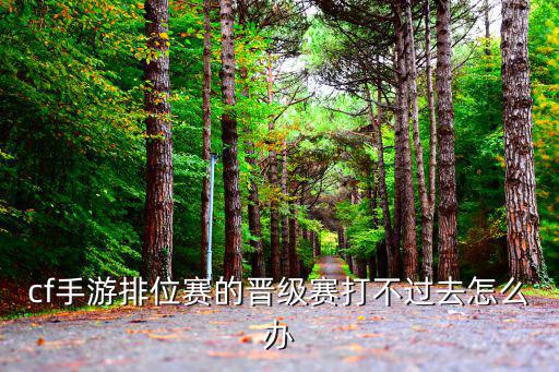cf手游晋级赛打不过去怎么办，王者荣耀晋级赛打不过怎么办