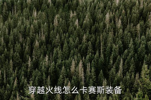 穿越火线怎么卡赛斯装备